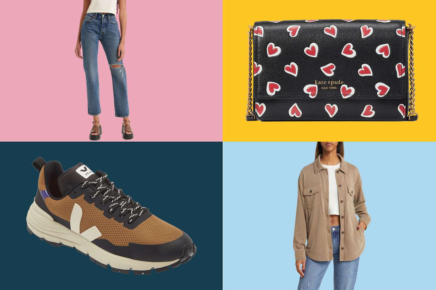 Shop Veja sneakers, Kate Spade handbags and more